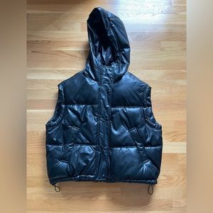 Zara Leather Puff Vest Size XS